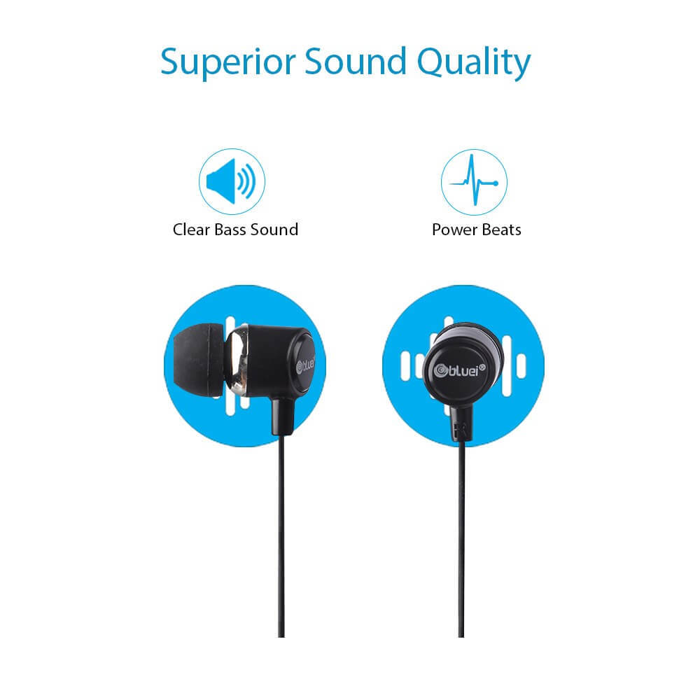 Mad Angle 3.5mm Jack Bluei Earphone Body Material: Flexible Wire