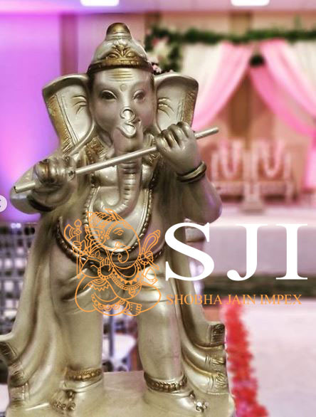 Golden Ganesh Ji Aisle Statues