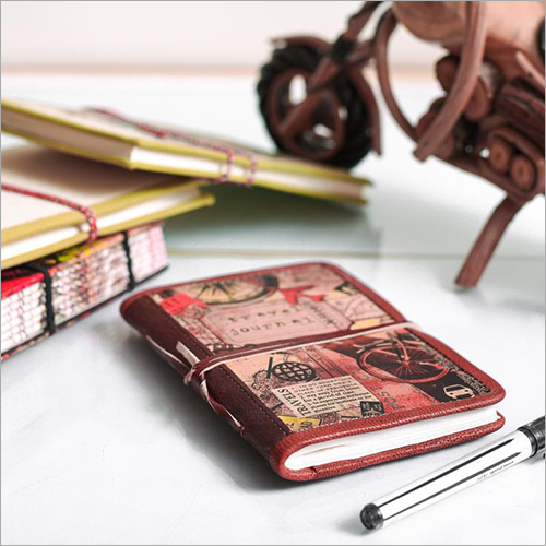 Light Weight Full Grain Leather Printed Diary