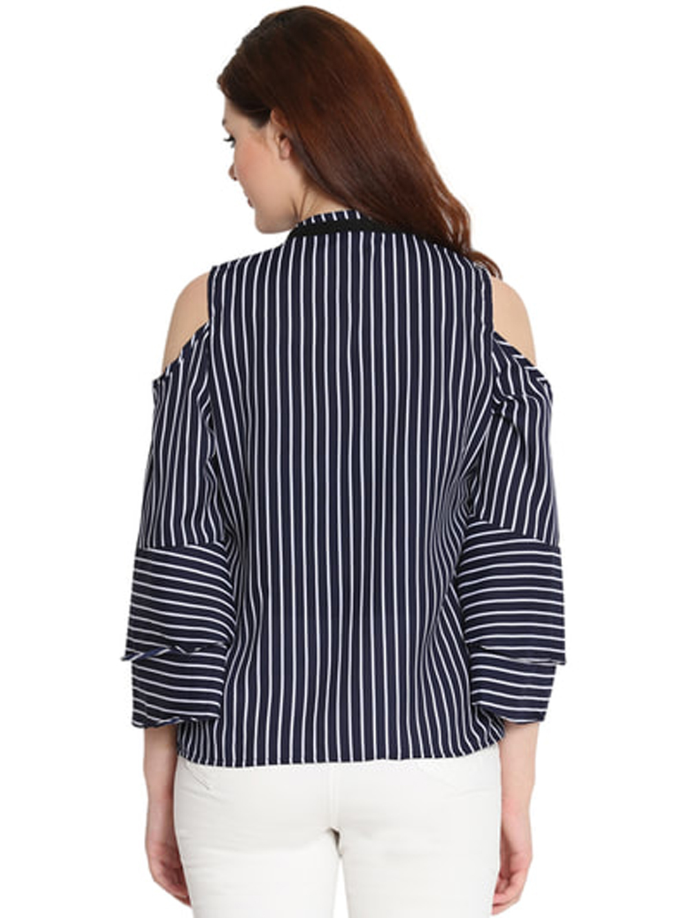 Ladies Printed Top - 100% Pure Crepe, Regular Fit With Long Bell Sleeves | Breathable, Soft, Stretchy, Quick Dry, Suitable For Bust Size 32-44 Inch