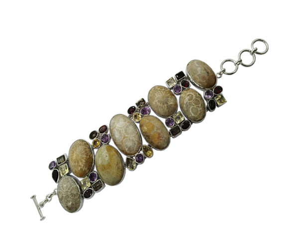 Fashion Gorgeous Fine Multi Stone 925 Silver Bracelet