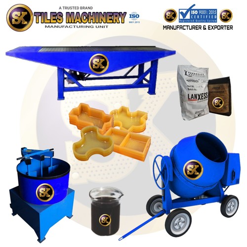 Interlocking Tile Making Machine - Iron Material, 220v Voltage, 3kw Power | Semi-automatic, Human Machine Interface Controls, Customizable Options