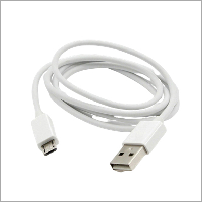 Micro USB Fast Charging Data Cable - Rubber Jacket, 1 Meter Length, White | Flexible, Tangle Proof, Durable, Compatible with All Devices