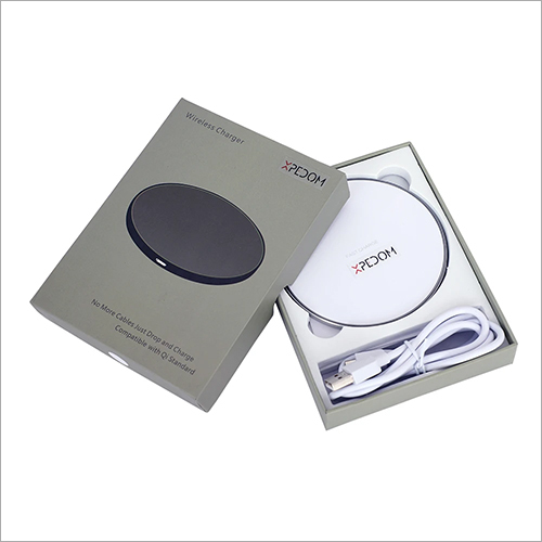 White Wireless Mobile Charger With Data Cable - Plastic Body, Android Compatible, 6 Month Warranty, Sleek Design for Convenience & Portability