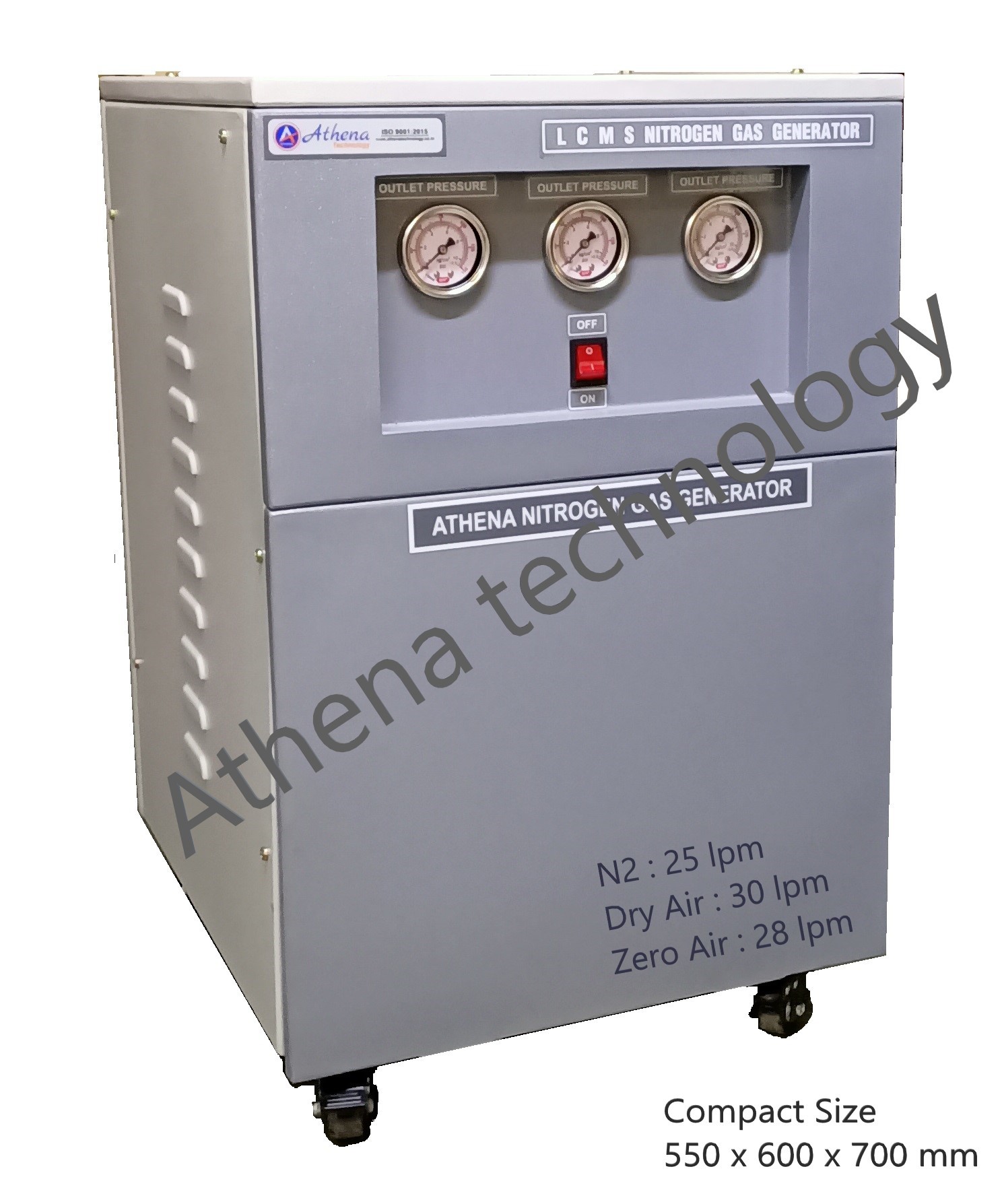 Lc-ms-ms Nitrogen Gas Generator - Mild Steel, 600x600x850 Mm | 750 Watt Electric Power, 99.99% Purity, Compact Design, User Friendly, 2-year Warranty