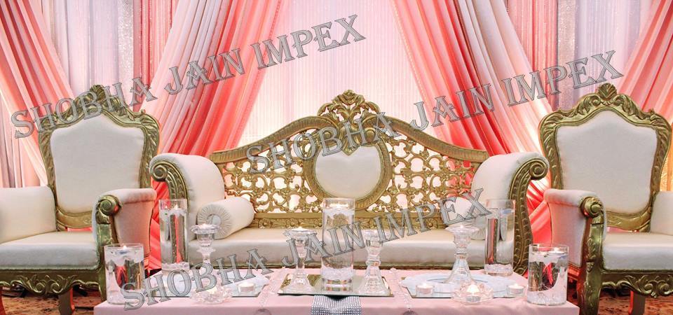 Gold Back Carving Sofa - Application: Wedding