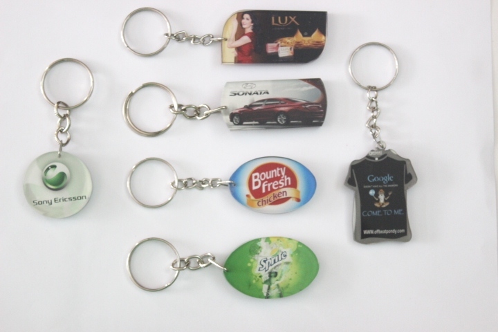Acrylic Key Chain - Plastic Material, Regular Shape, Custom Printed Logo On Single/double Side | Economical For Mass Distribution, Gift Theme