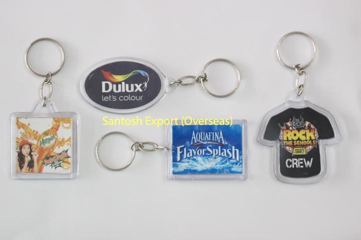 Acrylic Key Chain - Plastic Material, Regular Shape, Custom Printed Logo On Single/double Side | Economical For Mass Distribution, Gift Theme