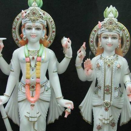Marble Laxmi Narayan Marble Statue