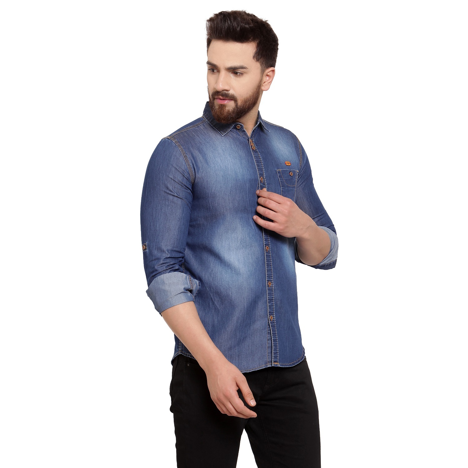 Blue Men's Denim Shirt