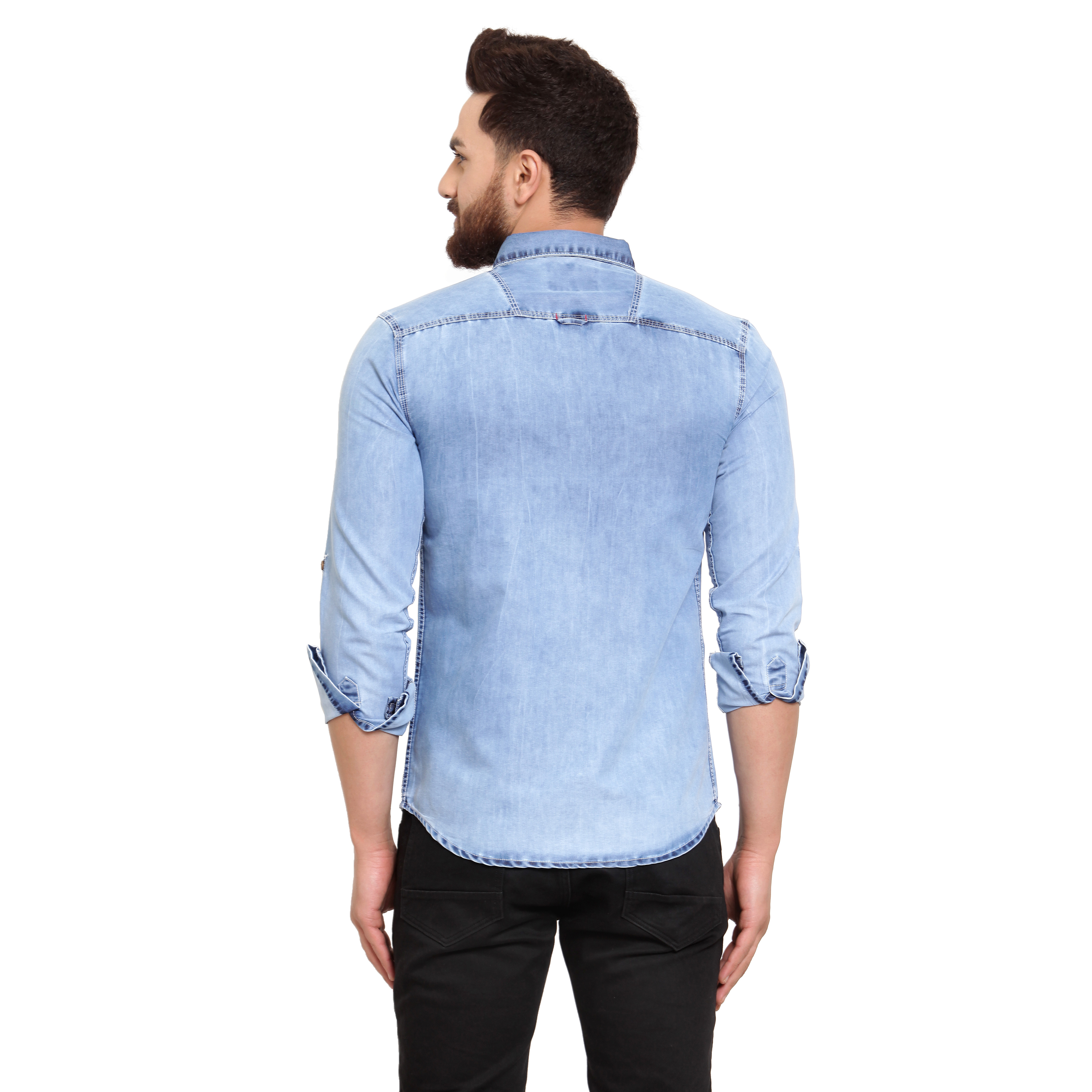 Blue Mens Denim Shirt