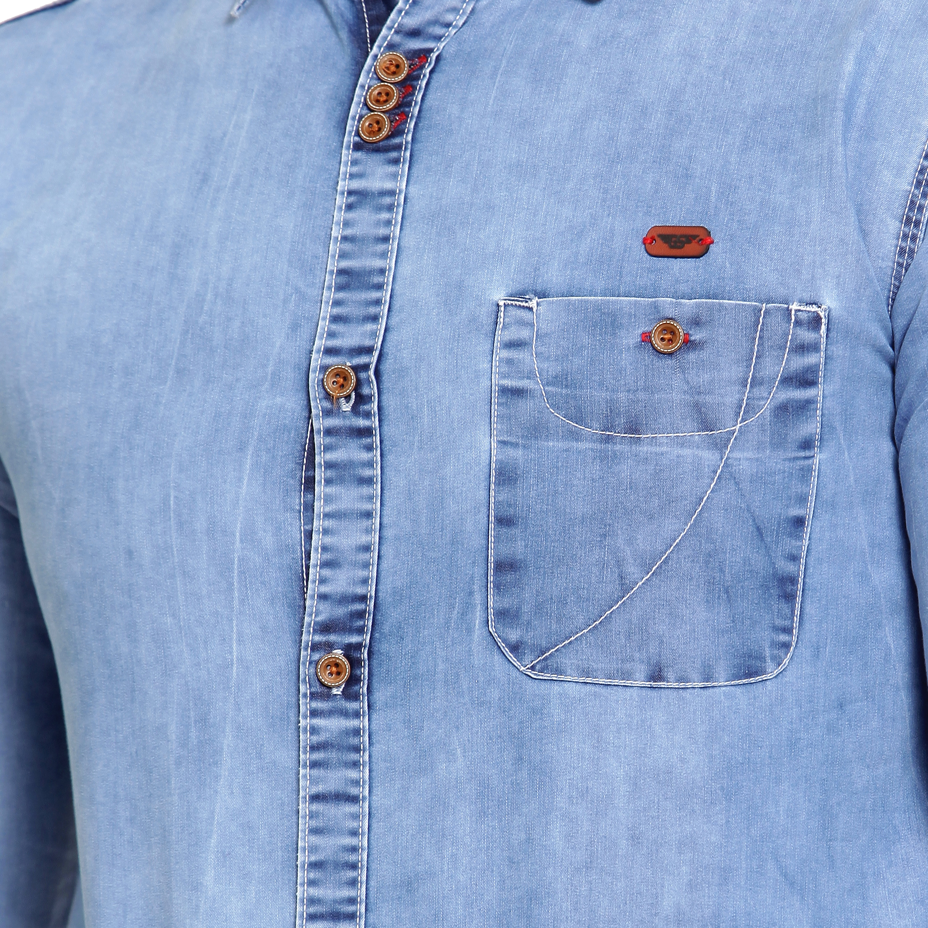 Blue Mens Denim Shirt