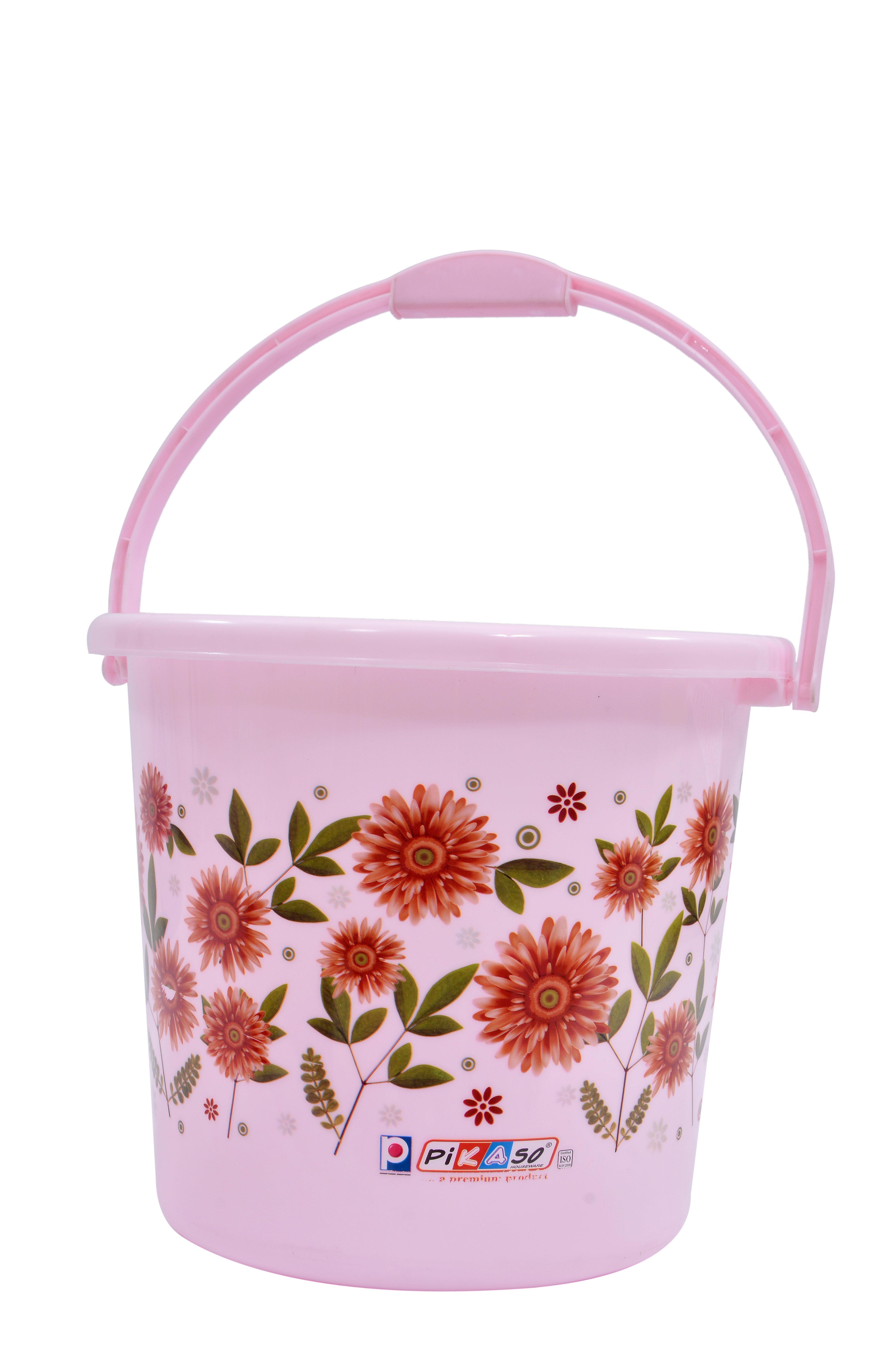 Bucket Sw 4 - Polypropylene, 10.5x7.5x7 Inch , Colors: Cyan, Blue, Pink | Capacity: 3.6 Ltr, Weight: 160 Grams, Soft Texture, Round Shape