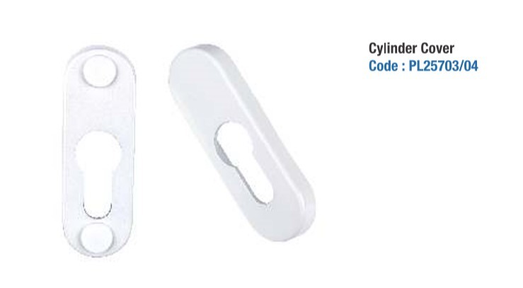 White Cylinder Lock Cover