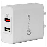 डुअल पोर्ट यूएसबी स्मार्ट चार्जर क्विक चार्ज के साथ