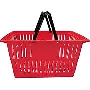 Plastic Double Handle Shopping Basket - Attributes: Strong