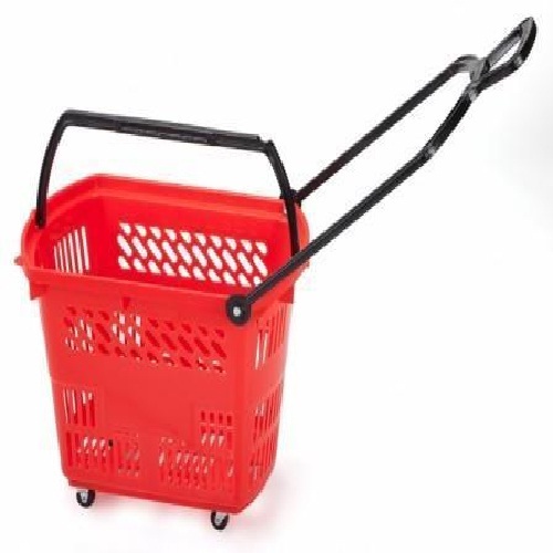 Plastic Double Handle Shopping Basket - Attributes: Strong