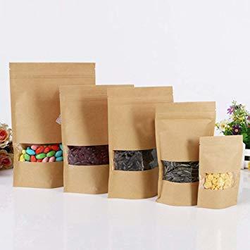 Brown Kraft Paper Standup And Zipper Pouches