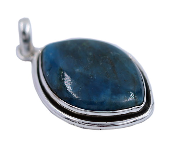Blue Peru Apatite Stone 925 Silver Pendant