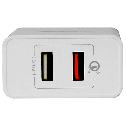 Dual Port Usb Smart Charger With Quick Charge - Durable Design , 2 Ports For Fast Charging Of Smartphones, Tablets & Power Banks | 1-year Warranty