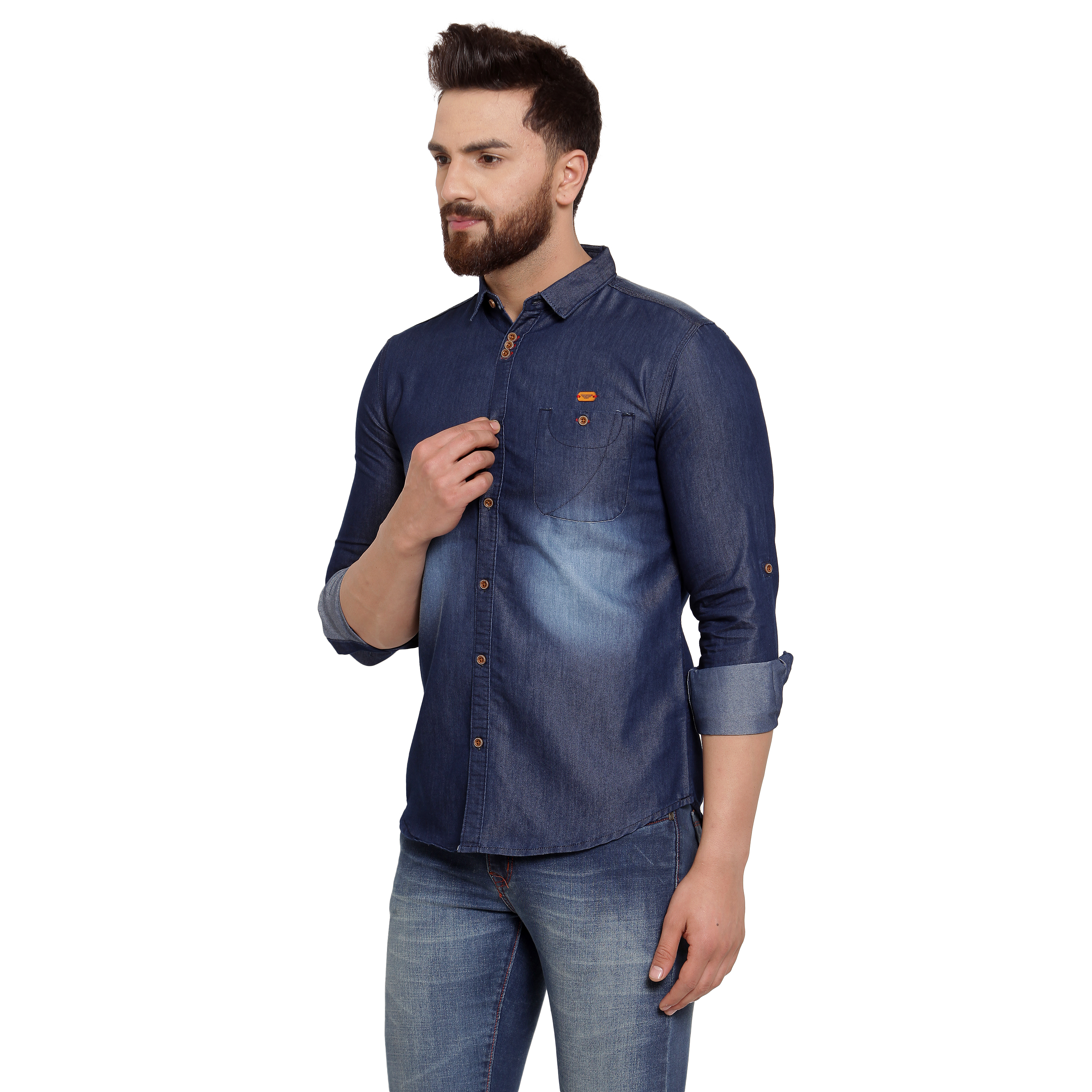 Blue Mens Denim Shirt