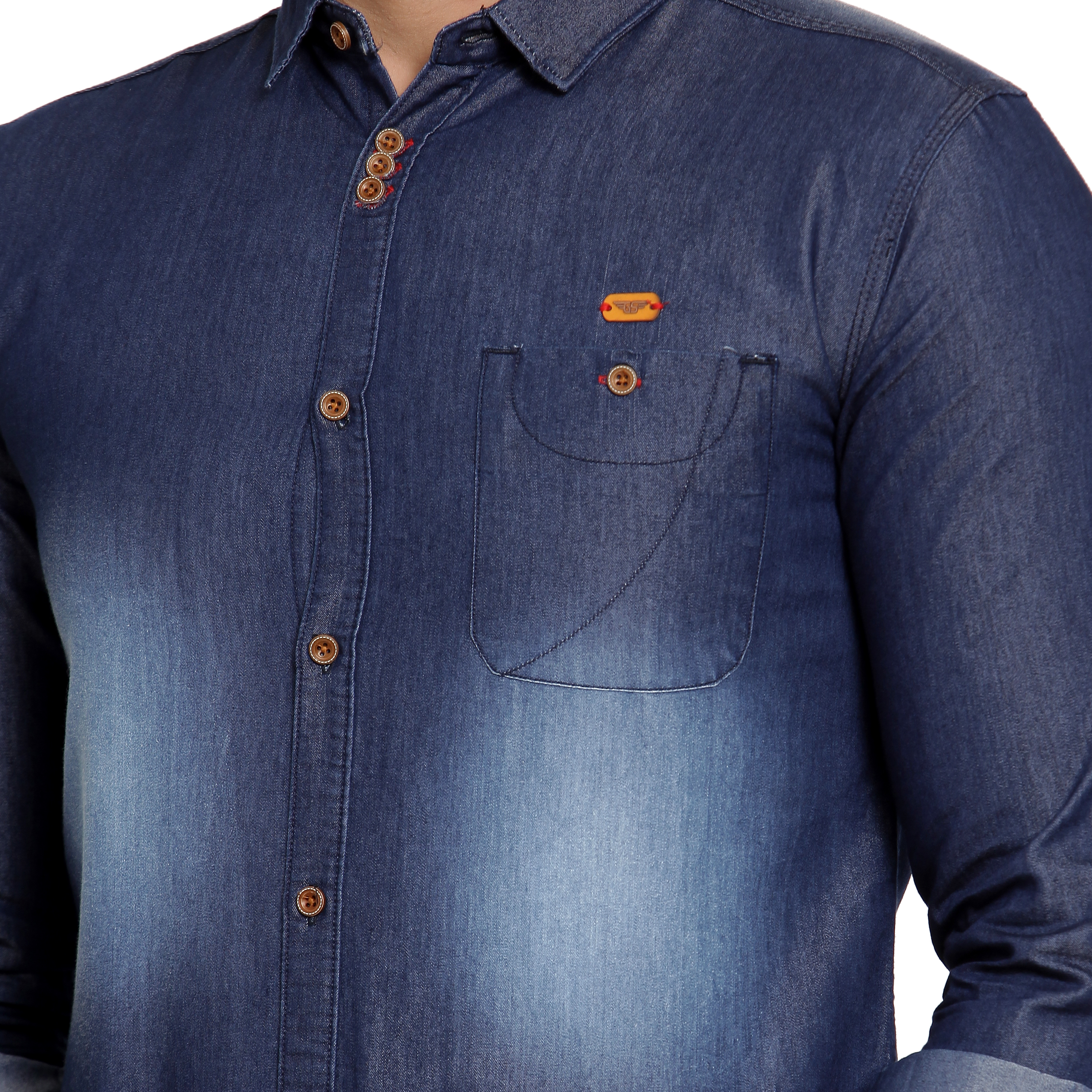 Blue Mens Denim Shirt