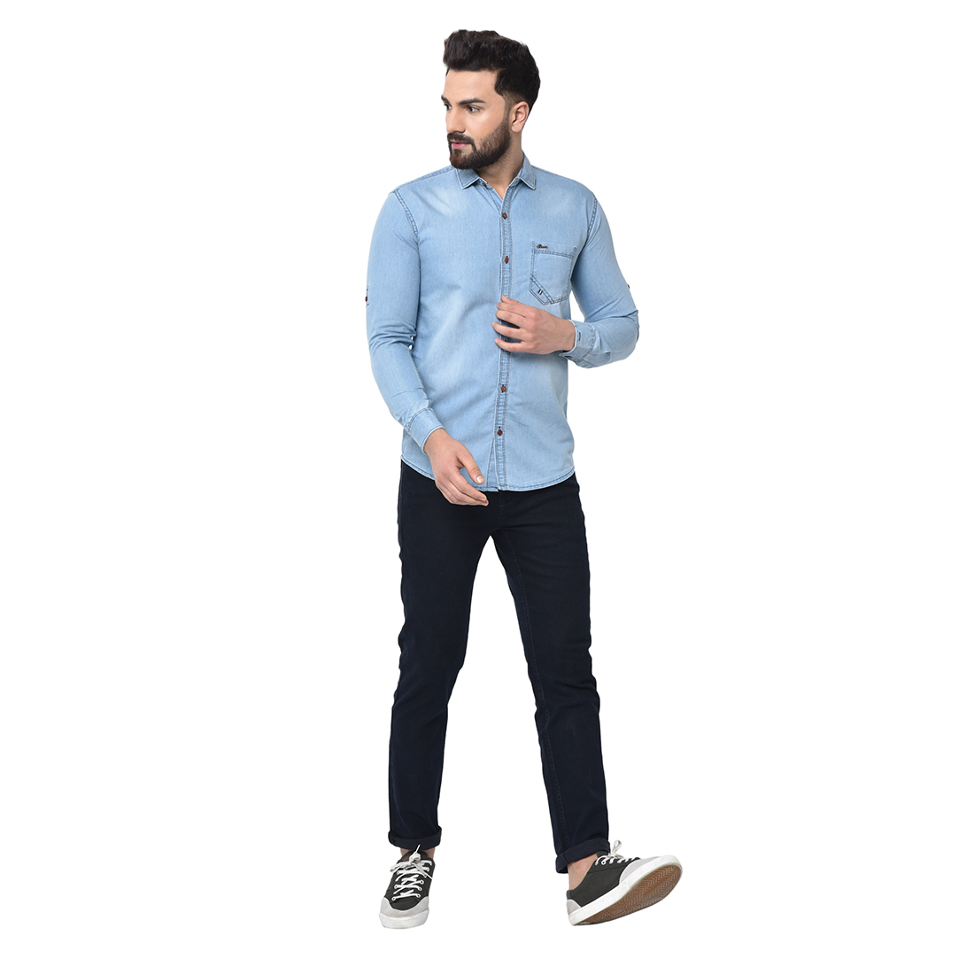 Blue Mens Denim Shirt