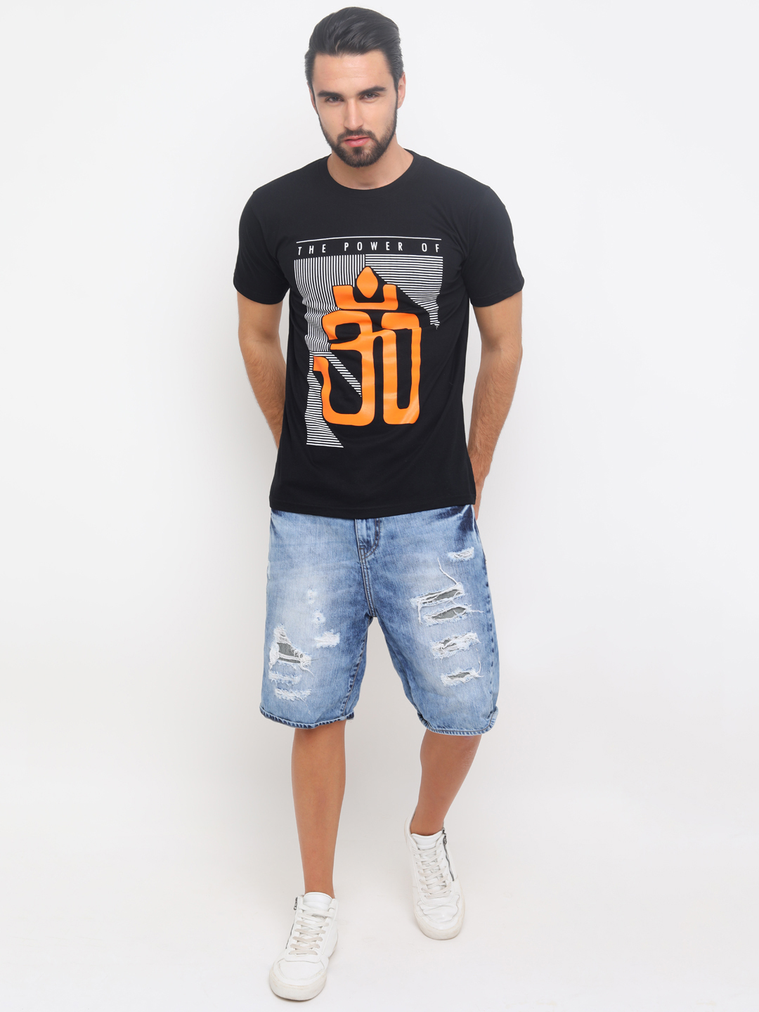 Regular Fit Cotton T-shirt - Bio Washed Comfort | Unisex Short Sleeve, O-neck Design, Printed Style For Ages 18-65