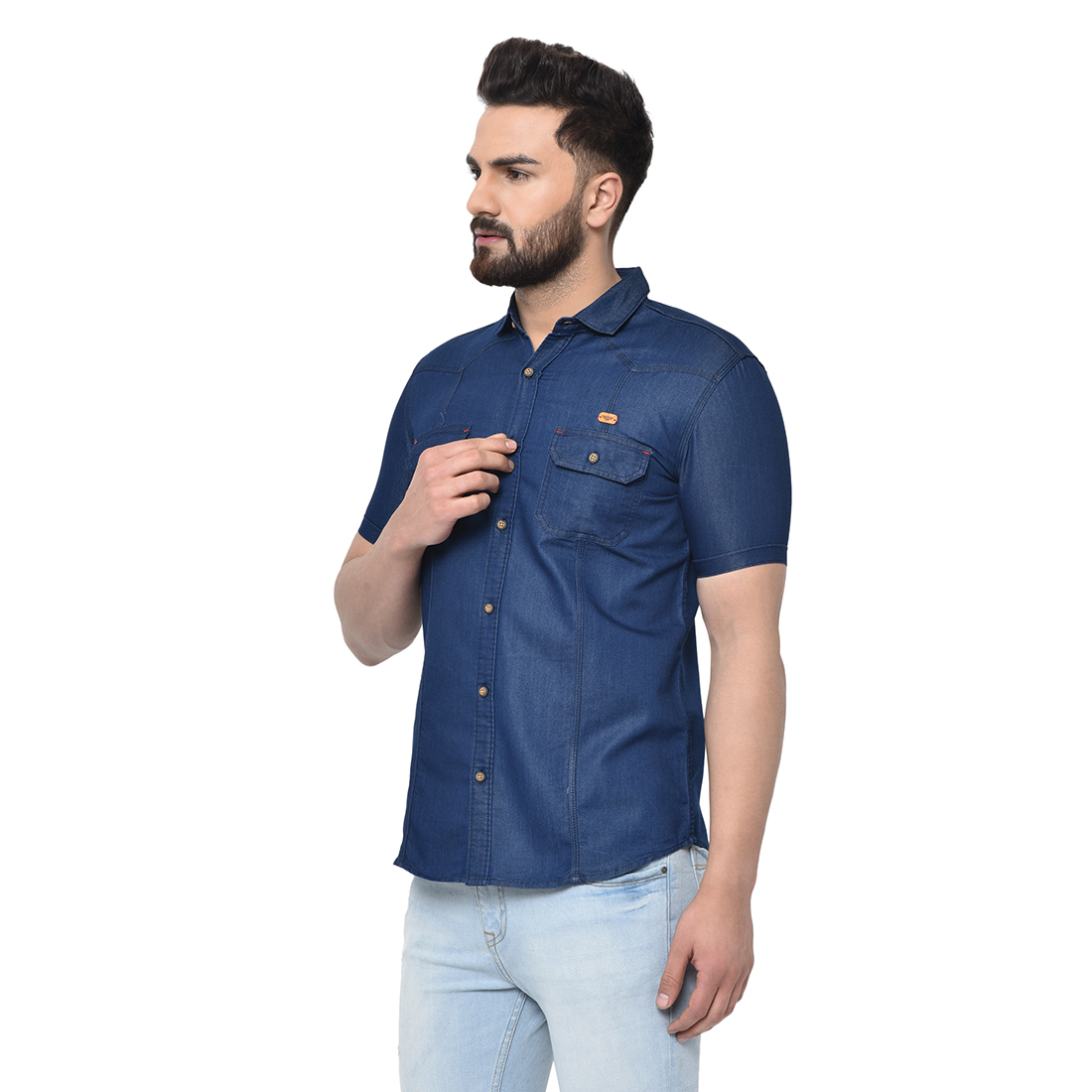 Blue Mens Denim Shirt