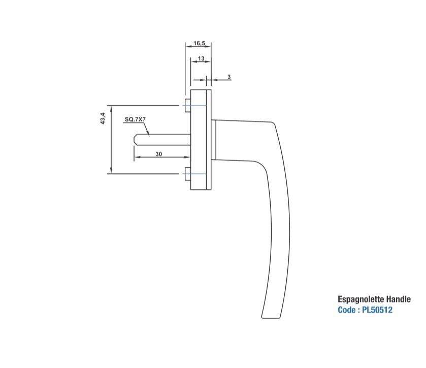 Multipoint Locking Handle For Sliding Without Key