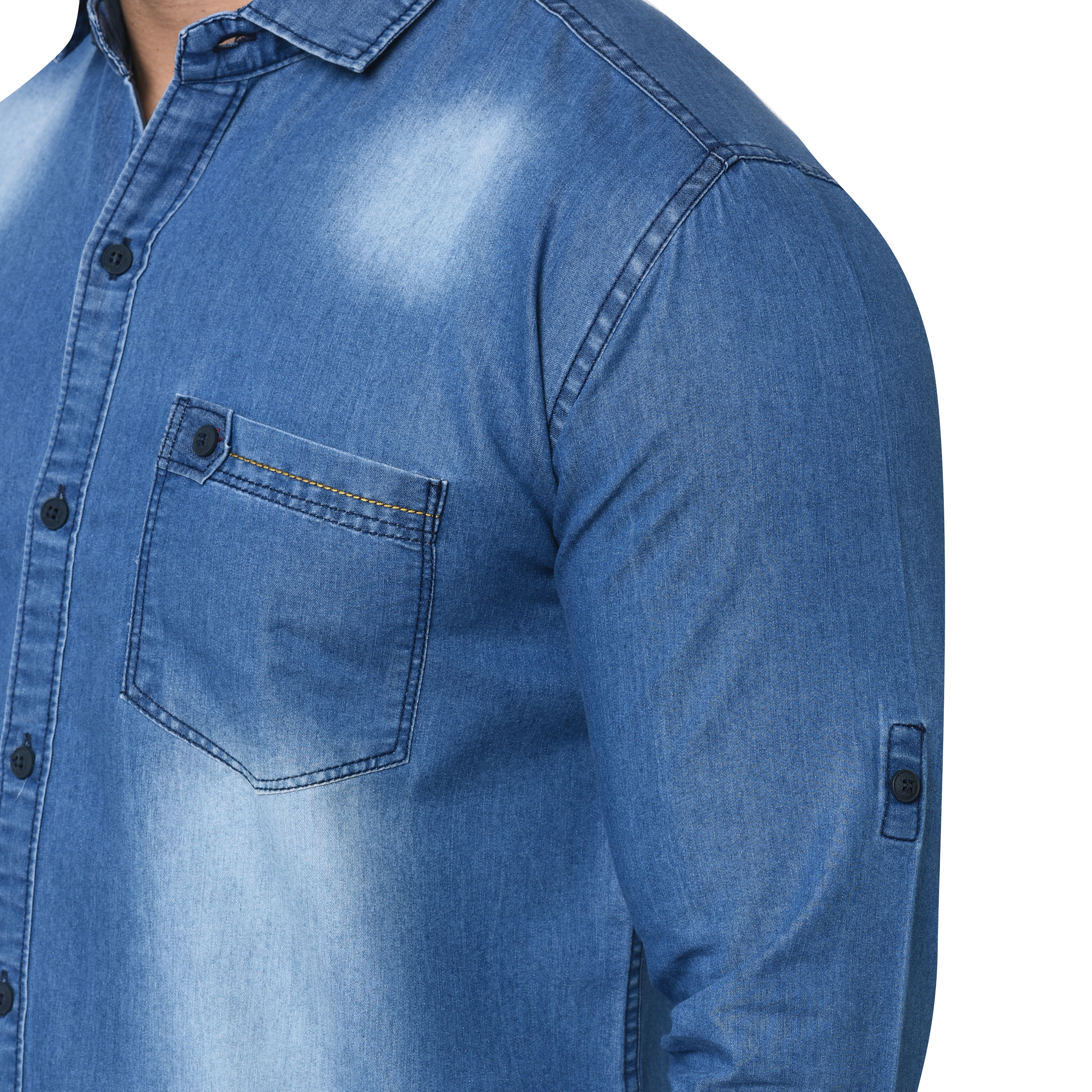 Blue Mens Denim Shirt