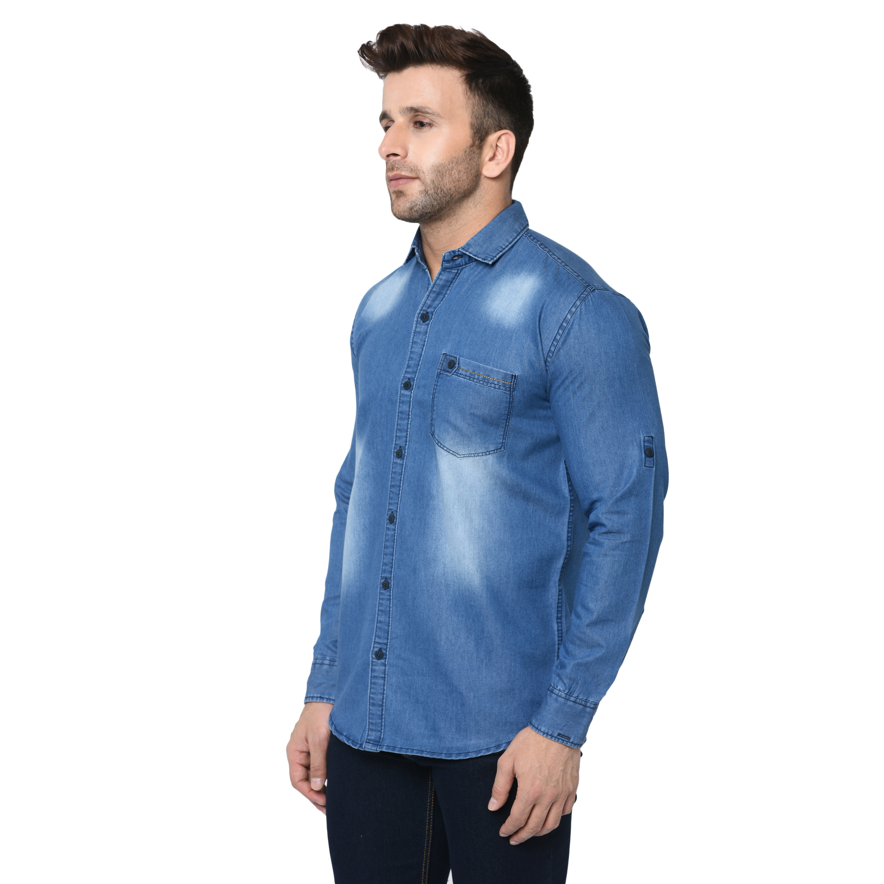 Blue Mens Denim Shirt
