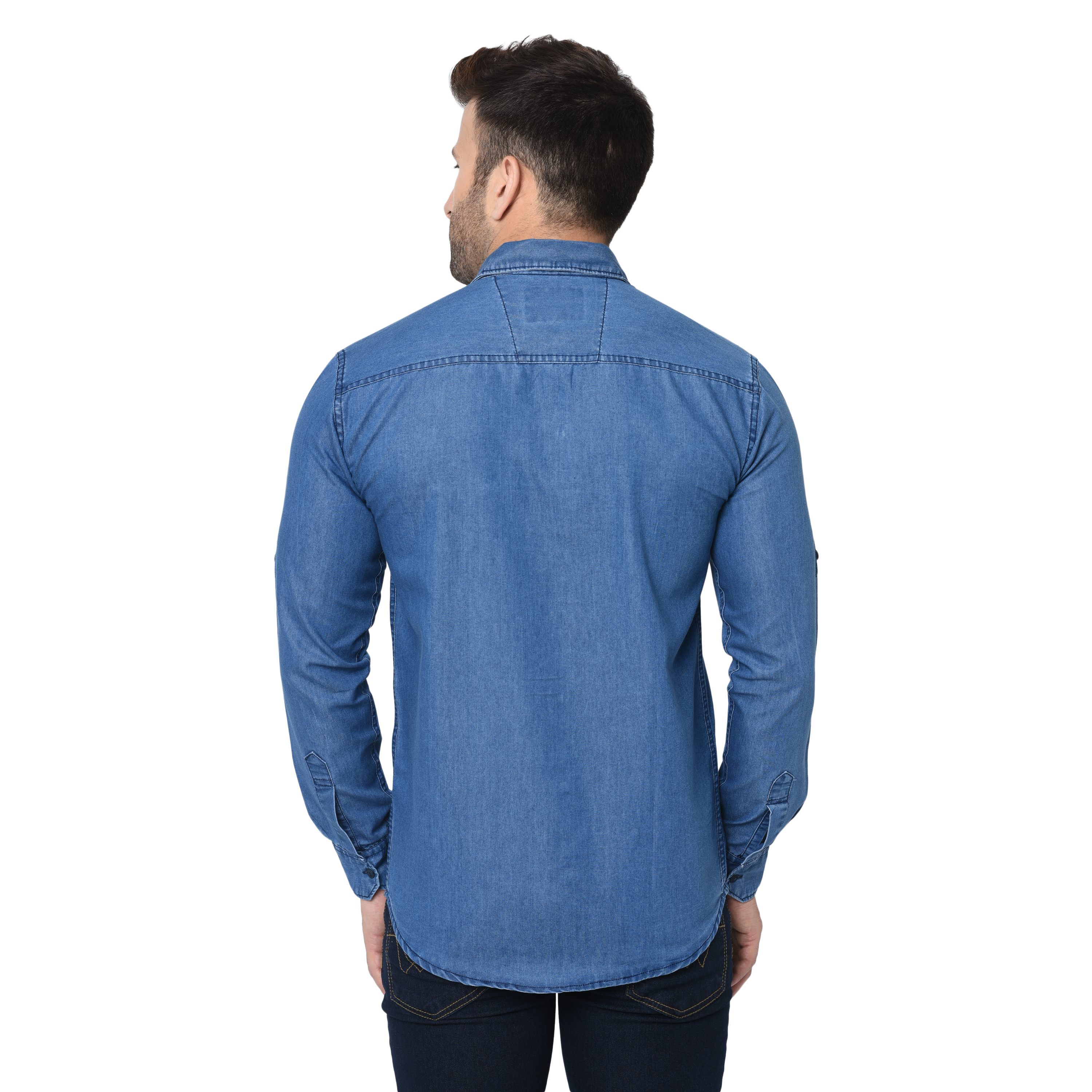 Blue Mens Denim Shirt