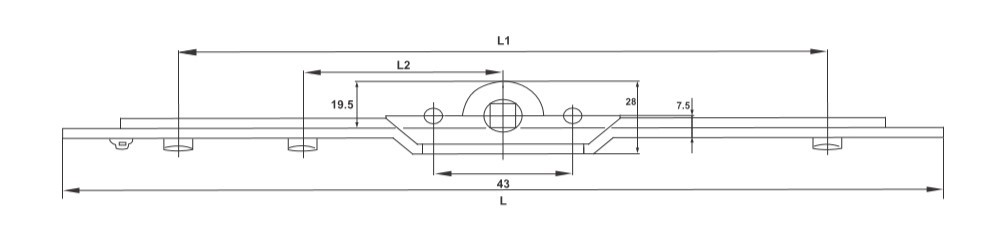 Galvanized Steel Finish Multipoint Locking Mechanism For Sliding Window