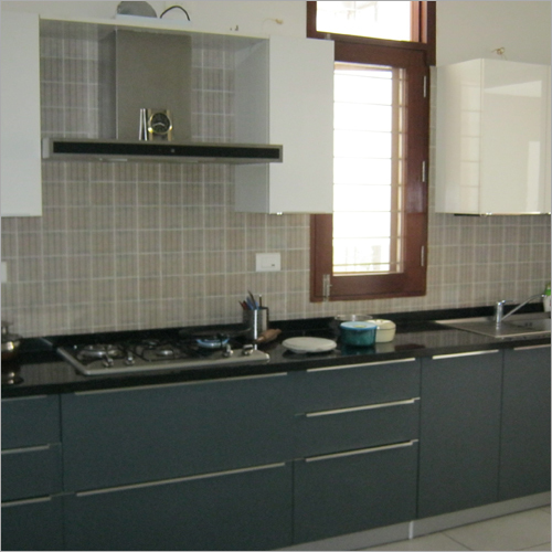 Modern Modular Kitchen - Customizable Size | Durable Materials, Easy to Clean Surfaces