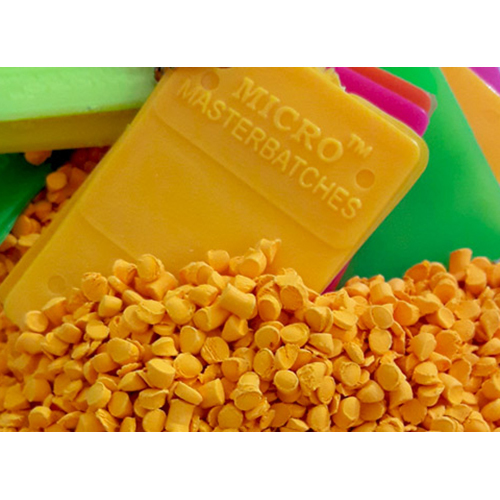 FL Masterbatch - PE Granules, Blow Molding & Injection Molding Applications, Fluorescent Gold Yellow