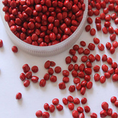 Micro Plastic - 25 Kg PP Woven Bag, Red Granules Masterbatch for Injection Molding, Blow Molding, and Extrusion Molding