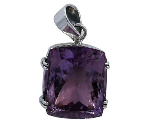 कुशन एमेट्रिन स्टोन 925 सिल्वर पेंडेंट