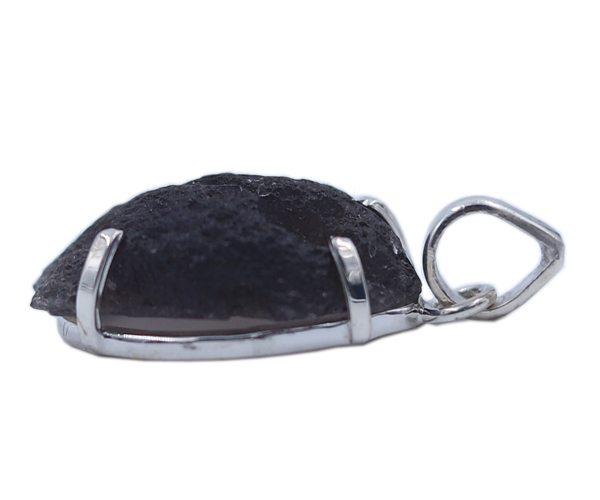 Brown Exotic Agni-mani Stone 925 Silver Pendant