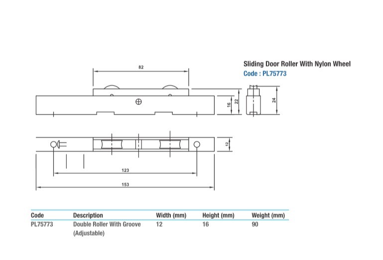 Nylon Wheel Double Roller Application: Upvc Sliding Doors & Windows