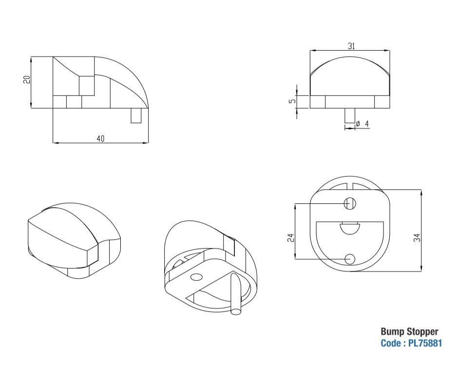 Black/white Bump Stopper