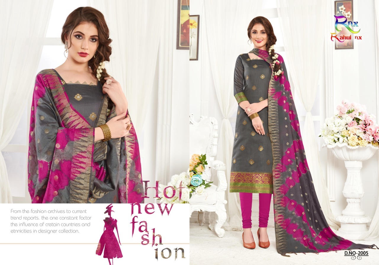 Banarasi Cotton Dress Material - Four Piece Set, Hand Washable, Quick Dry, Embroidered Texture For All Seasons