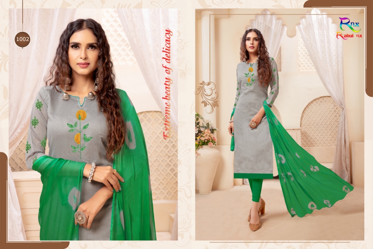 Modal Silk Dress Material - Modal Silk Top, Cotton Bottom, Najmeen Jaipuri Print Design, Quick Dry | Washable, Embroidered Texture, Suitable For All Seasons
