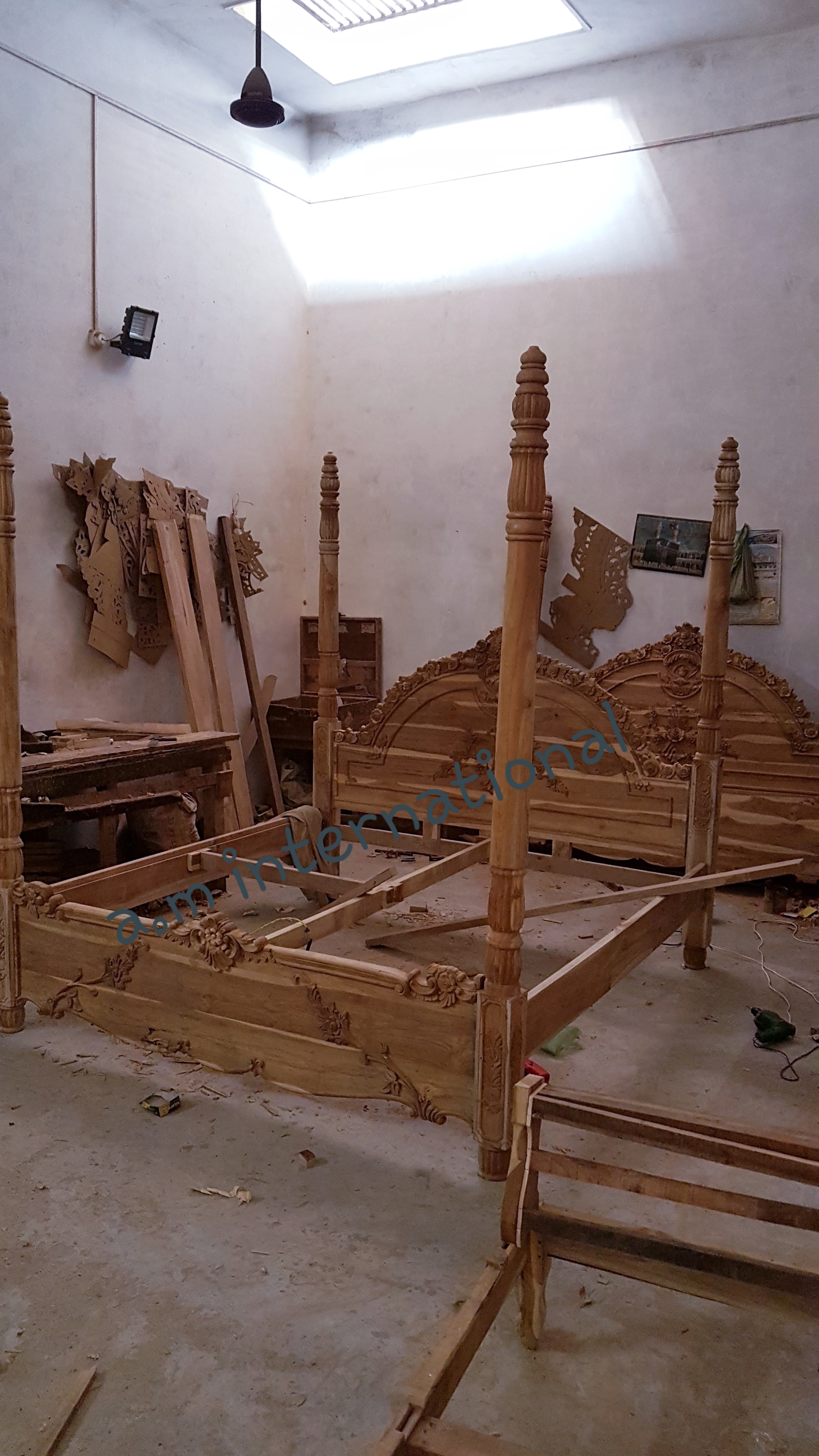 Handmade Handcrafted Wooden Bed Furniture