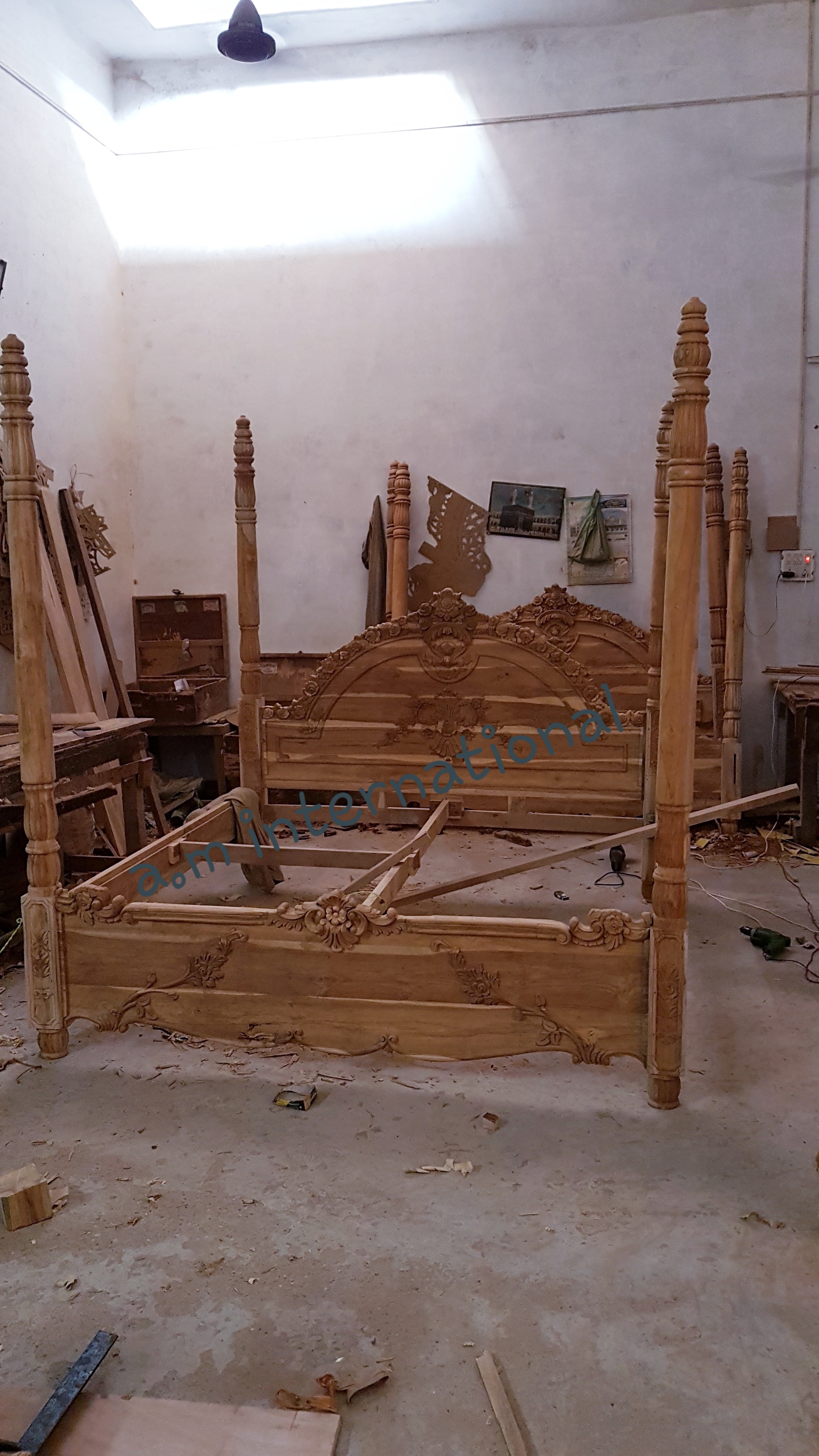 Handmade Handcrafted Wooden Bed Furniture