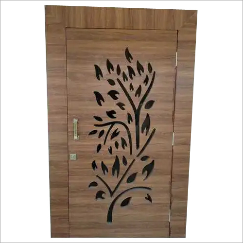 डिजाइनर लकड़ी सुरक्षा ग्रिल दरवाजा