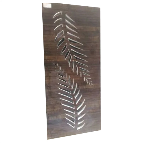 आधुनिक लकड़ी की सुरक्षा ग्रिल दरवाजा