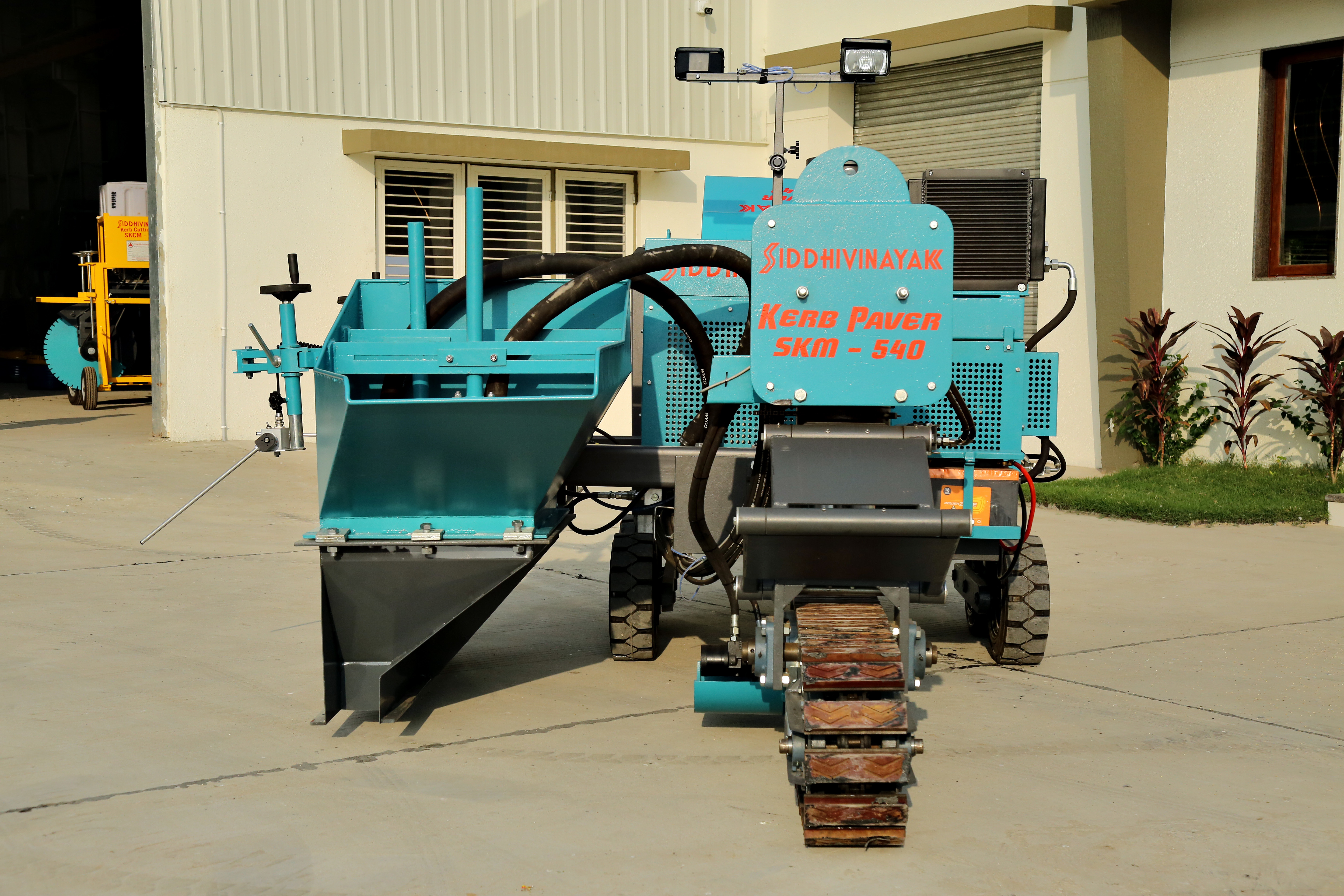 Yellow Kerb Laying Machine