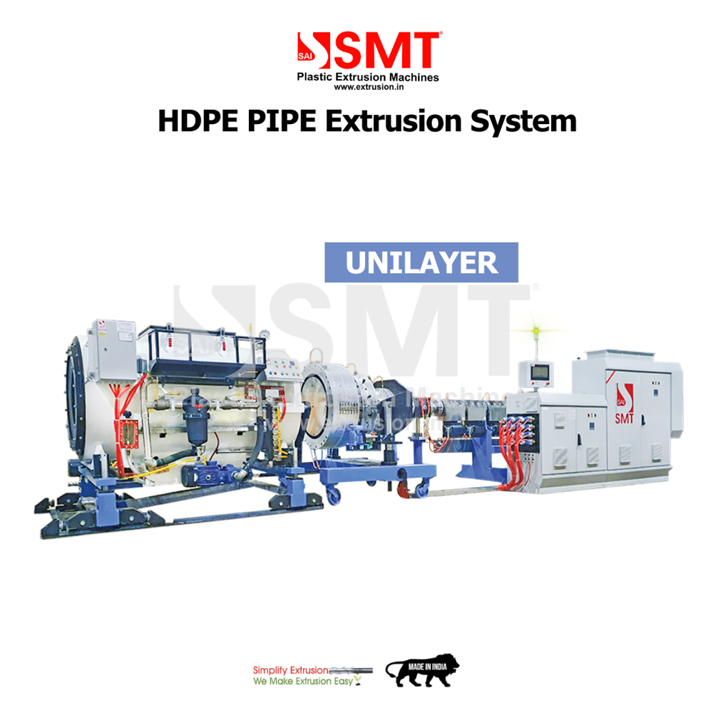Hdpe Pipe Extrusion System | Unilayer & Multilayer Series | Extrusion Lines By Sai Machine Tools Pvt. Ltd. - Automatic Grade: Automatic