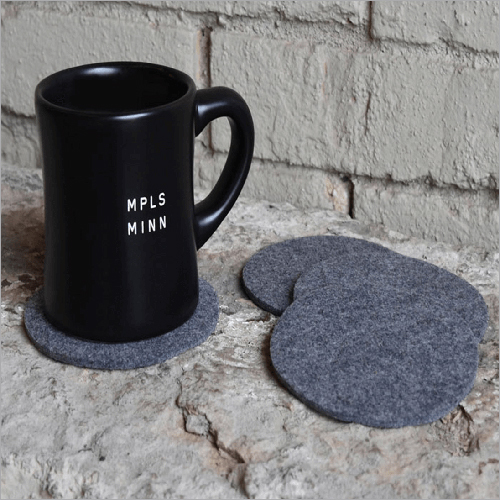 Grey (Also Available In Different Color) Anti-slip Drinks Felt Coasters